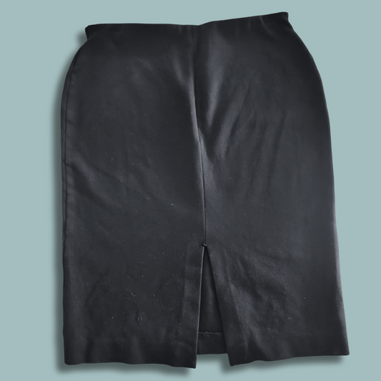 Black Express Skirt, Elastic Waist, Size S