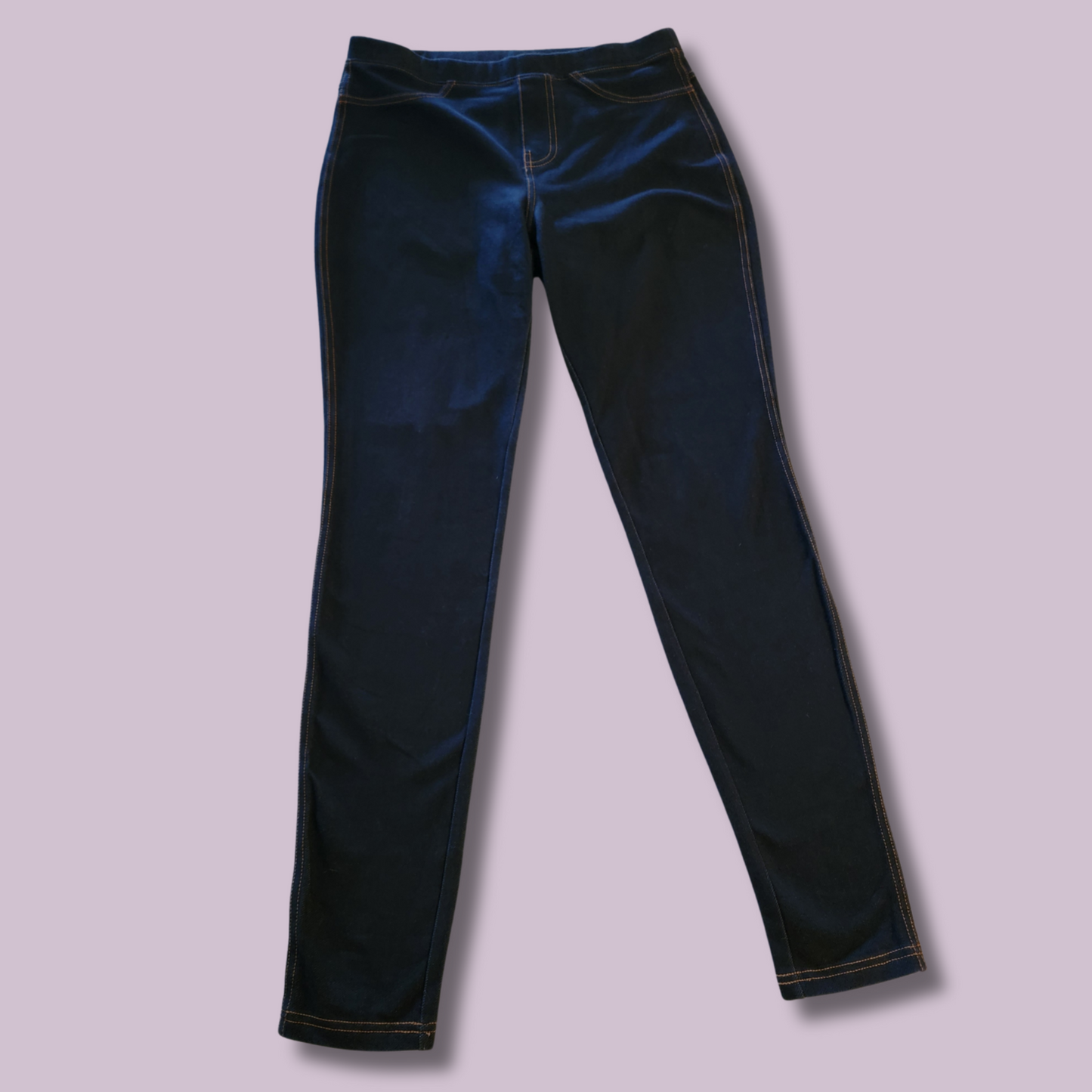 Dark Blue Jeggings Back Pockets, Size M