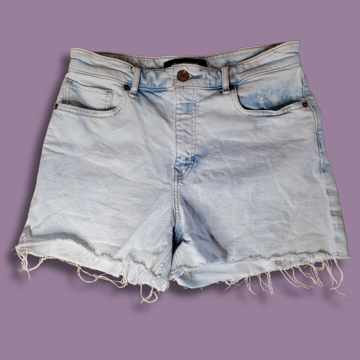 Express, Bleached Jean Shorts, Size 8