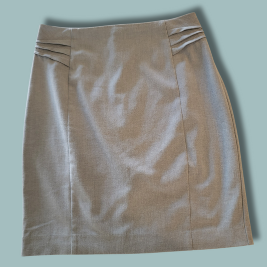 Grey Heather Express Skirt, Light Grey, Size 10