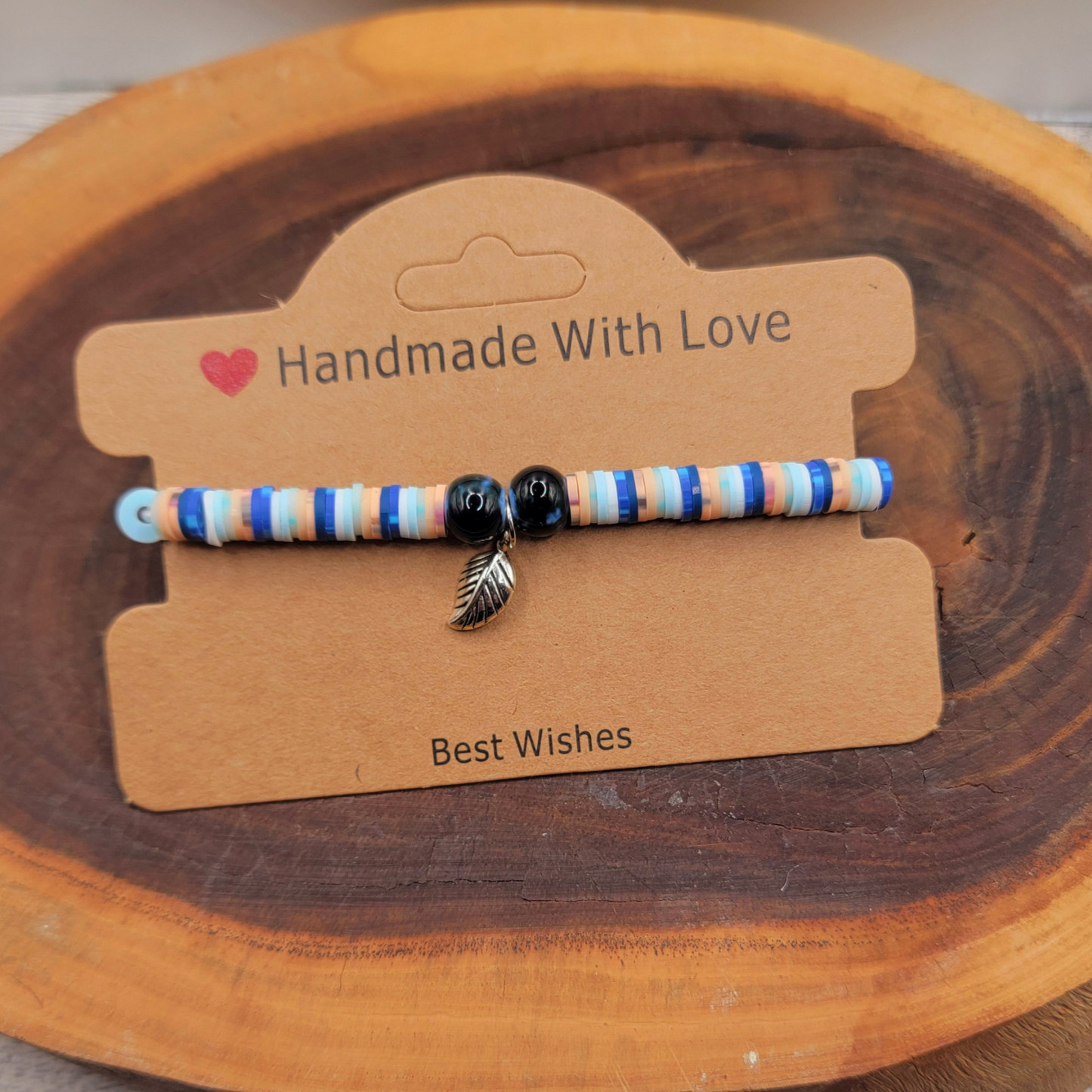 Ocean Breeze Vinyl Disc Bracelet πβ¨