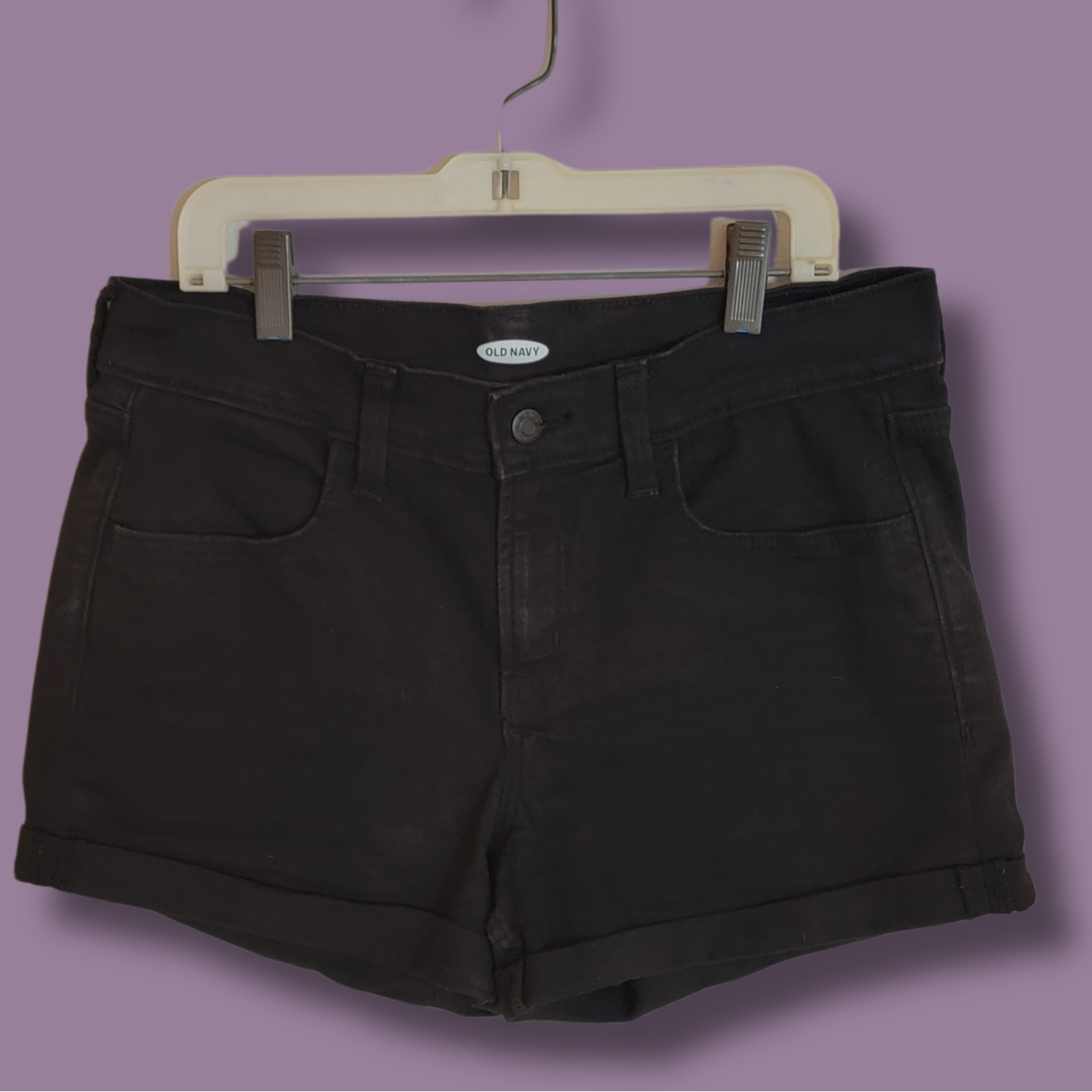 Old Navy, Black Jean Shorts, Size 6