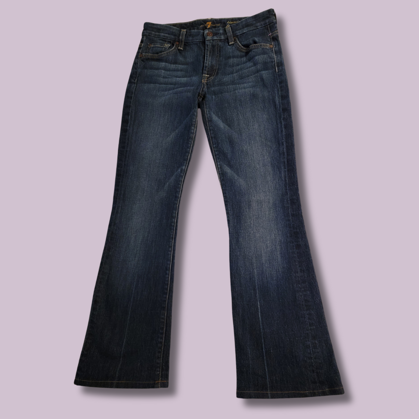 7 for all mankind, bootcut, Blue denim, Distressed, Size 29