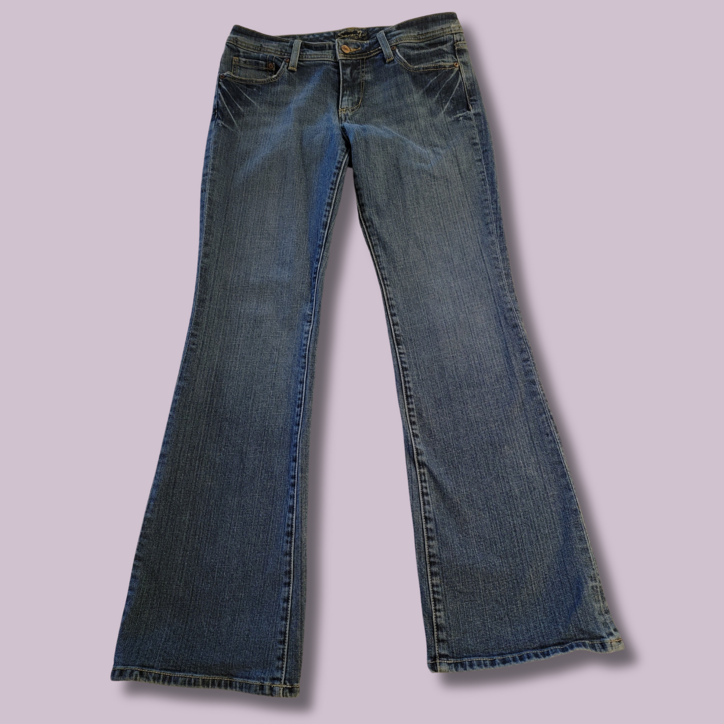 Seven 7, Premium Blue Label Jeans, Gold Stitching, Size 32