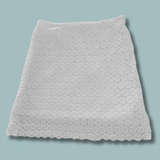 Alberta Ferratti, White Lace Skirt, Size 6