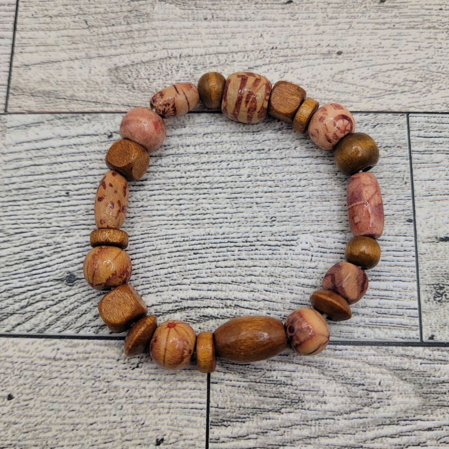 ๐ฟ Rustic Earth Handmade Wood Bead Bracelet ๐ฟ