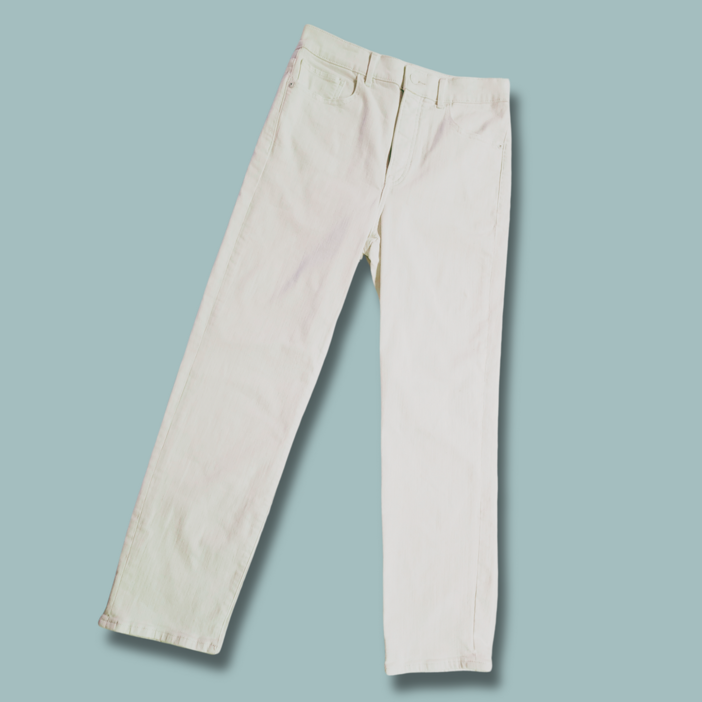 Express, White Denim, Slim, Super High-Rise, Size 8R