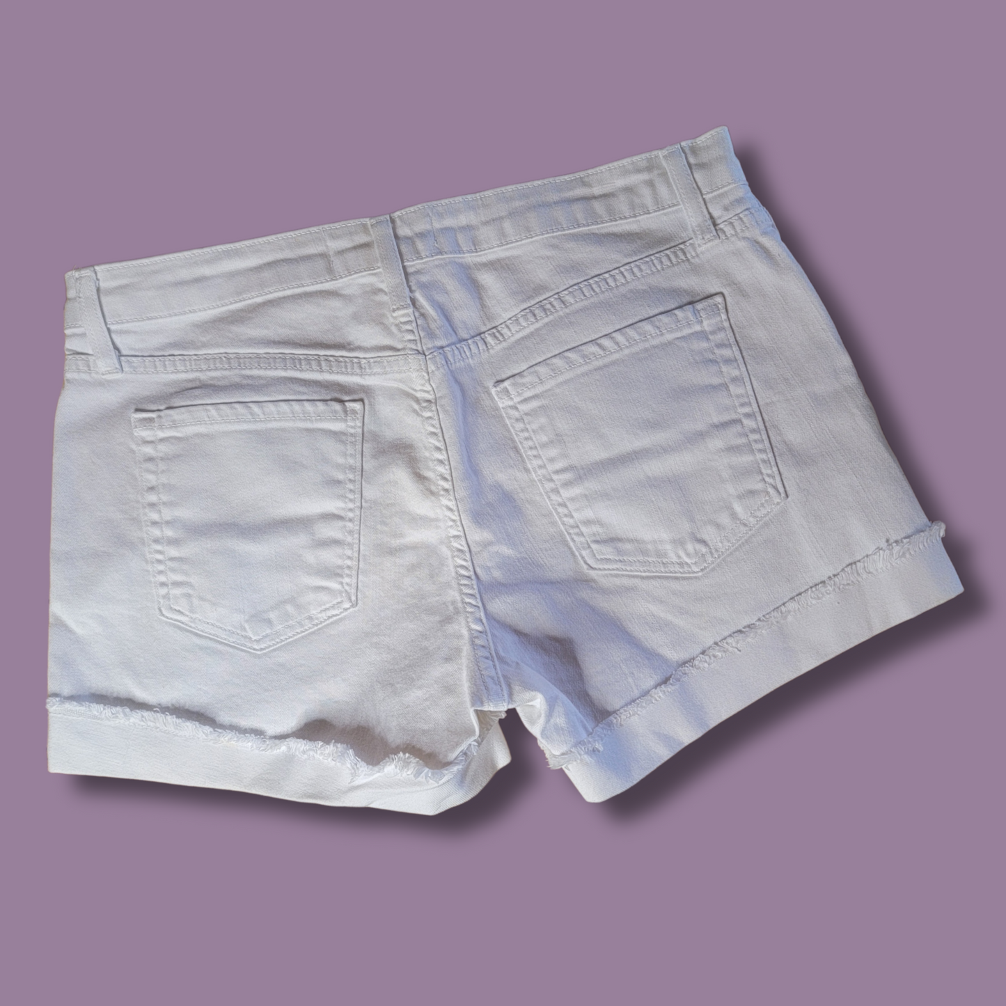 Just Black White Jean Shorts, Size 29