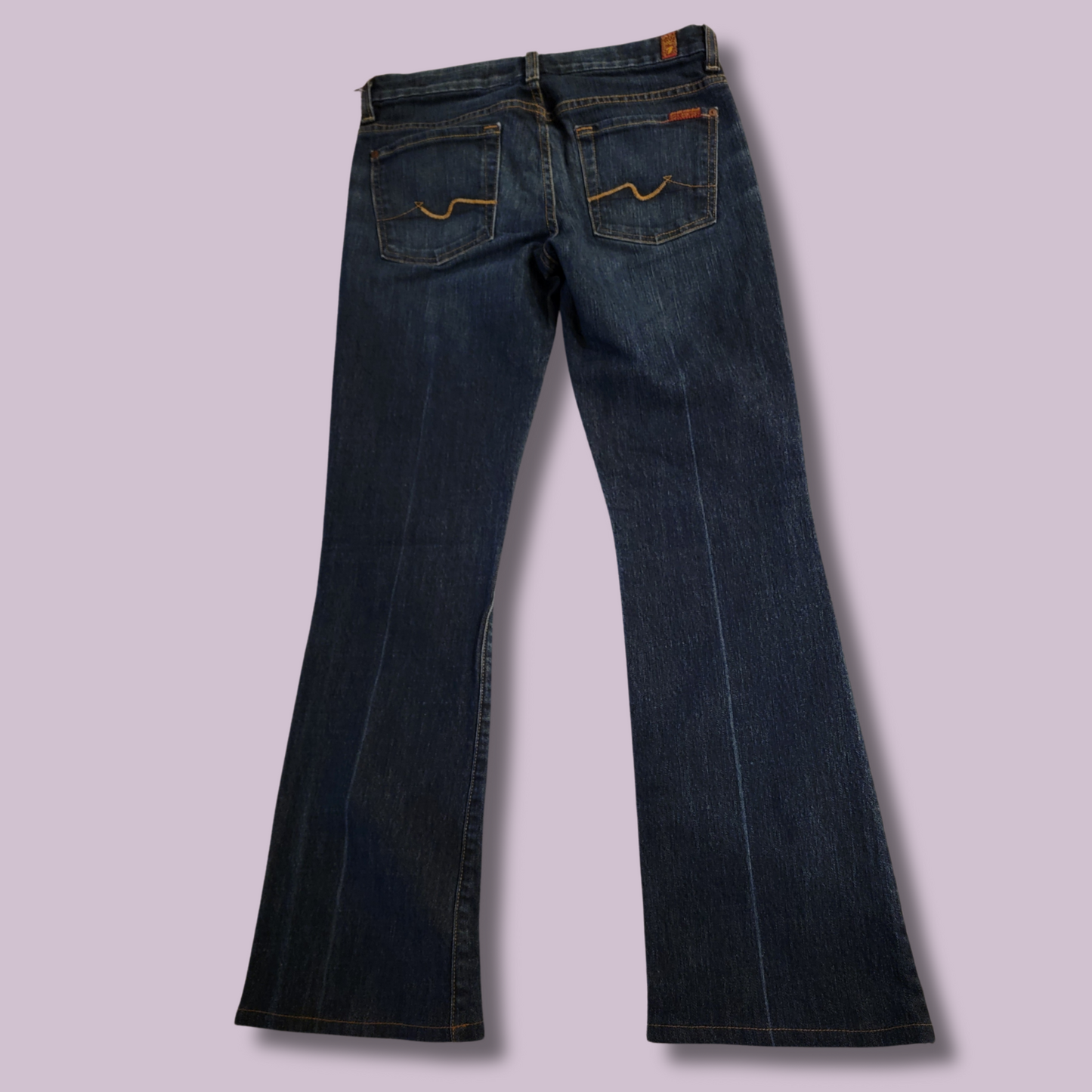 7 for all mankind, bootcut, Blue denim, Distressed, Size 29