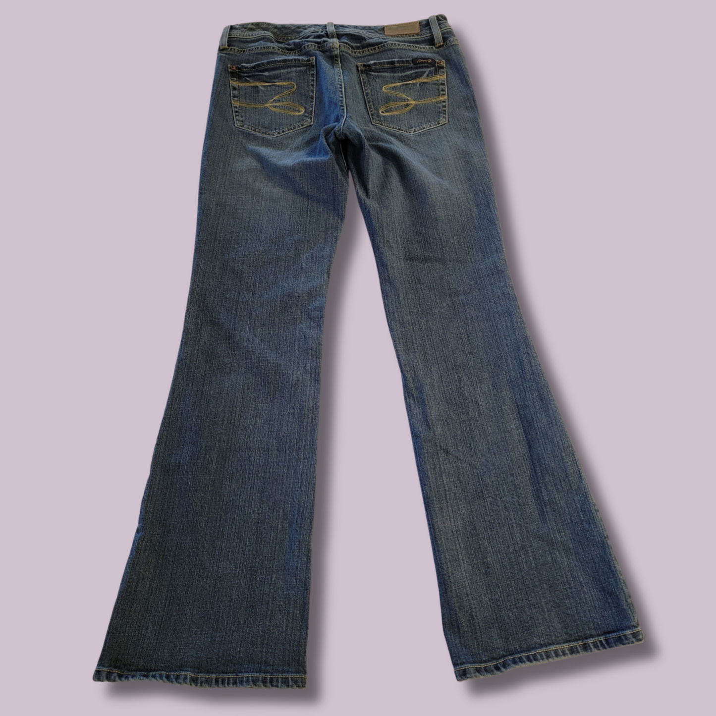 Seven 7, Premium Blue Label Jeans, Gold Stitching, Size 32
