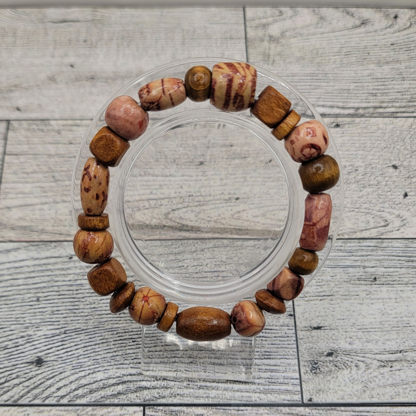 ๐ฟ Rustic Earth Handmade Wood Bead Bracelet ๐ฟ