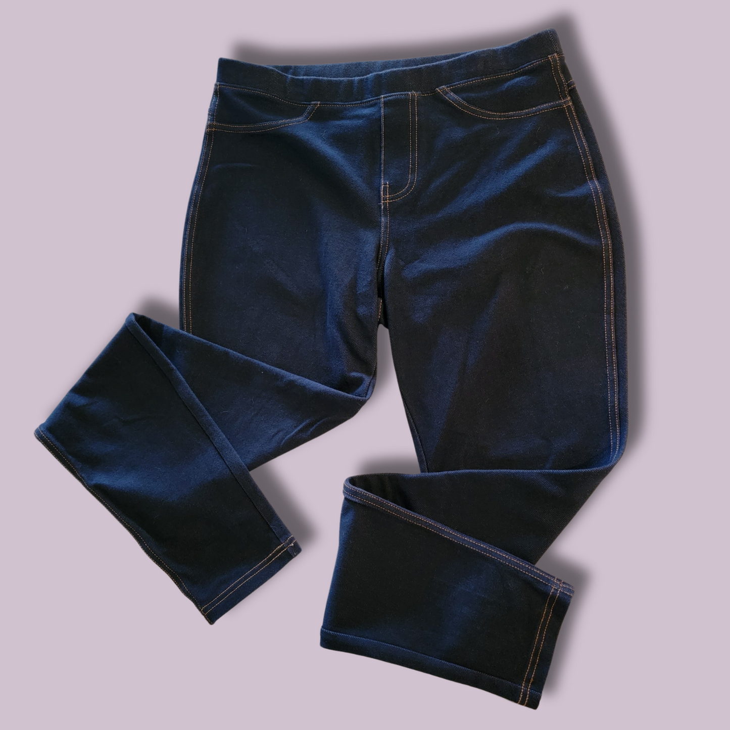 Dark Blue Jeggings Back Pockets, Size M
