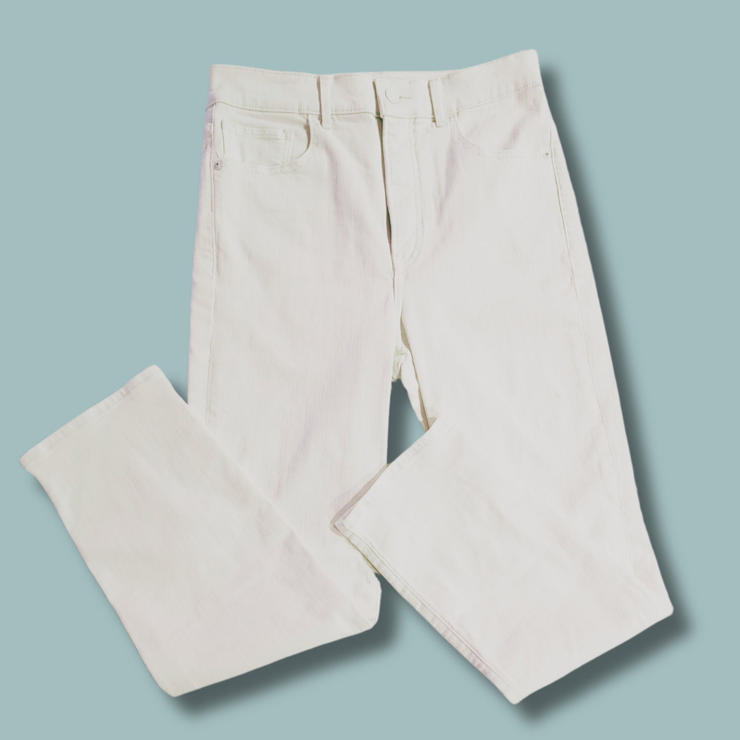 Express, White Denim, Slim, Super High-Rise, Size 8R
