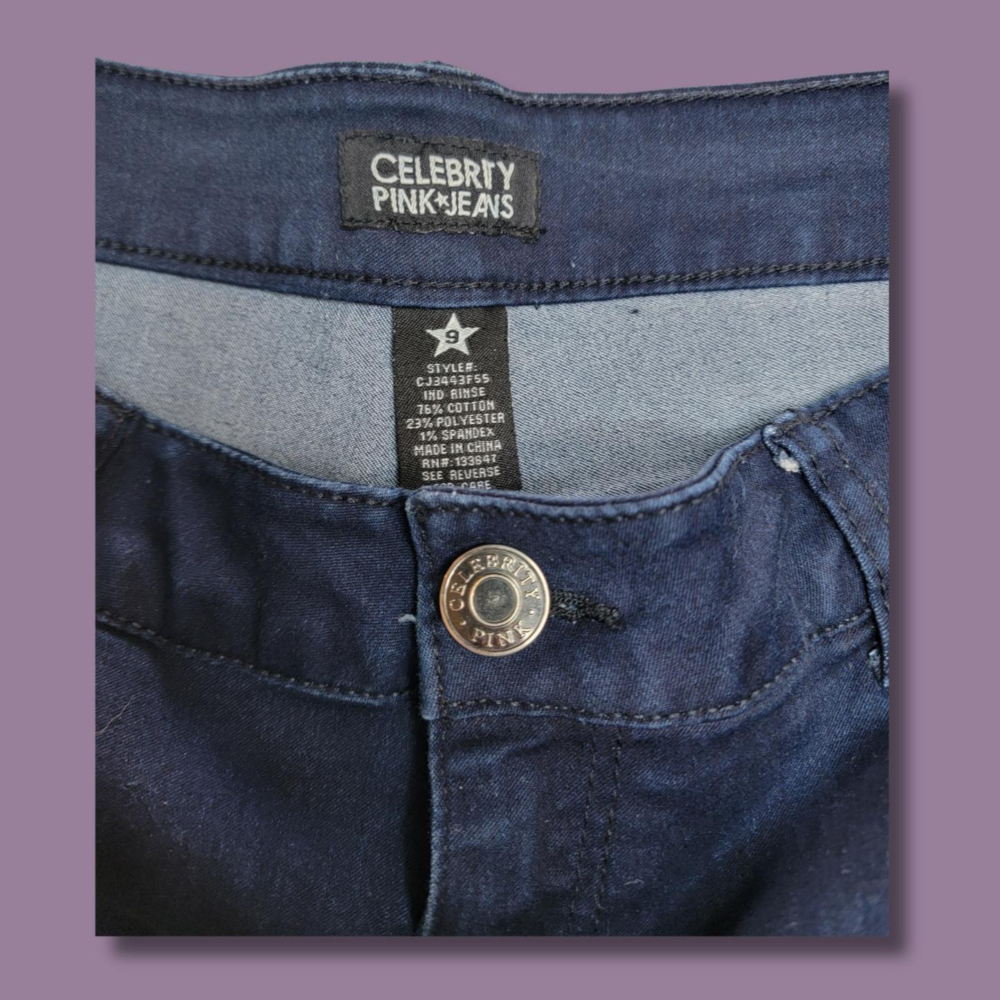 Celebrity Pink, Dark Blue Jean Shorts, Size 9