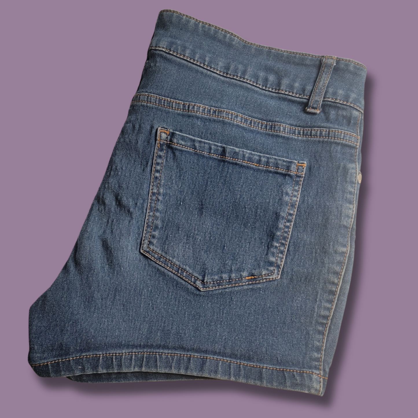 Faded Glory Jean Shorts, Blue, Size 12