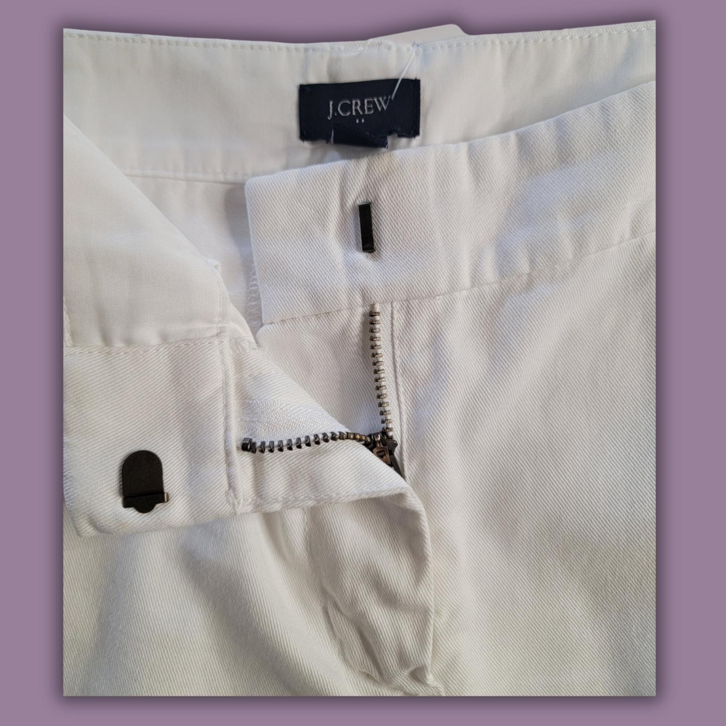 J Crew Chino Shorts, White, Size 8