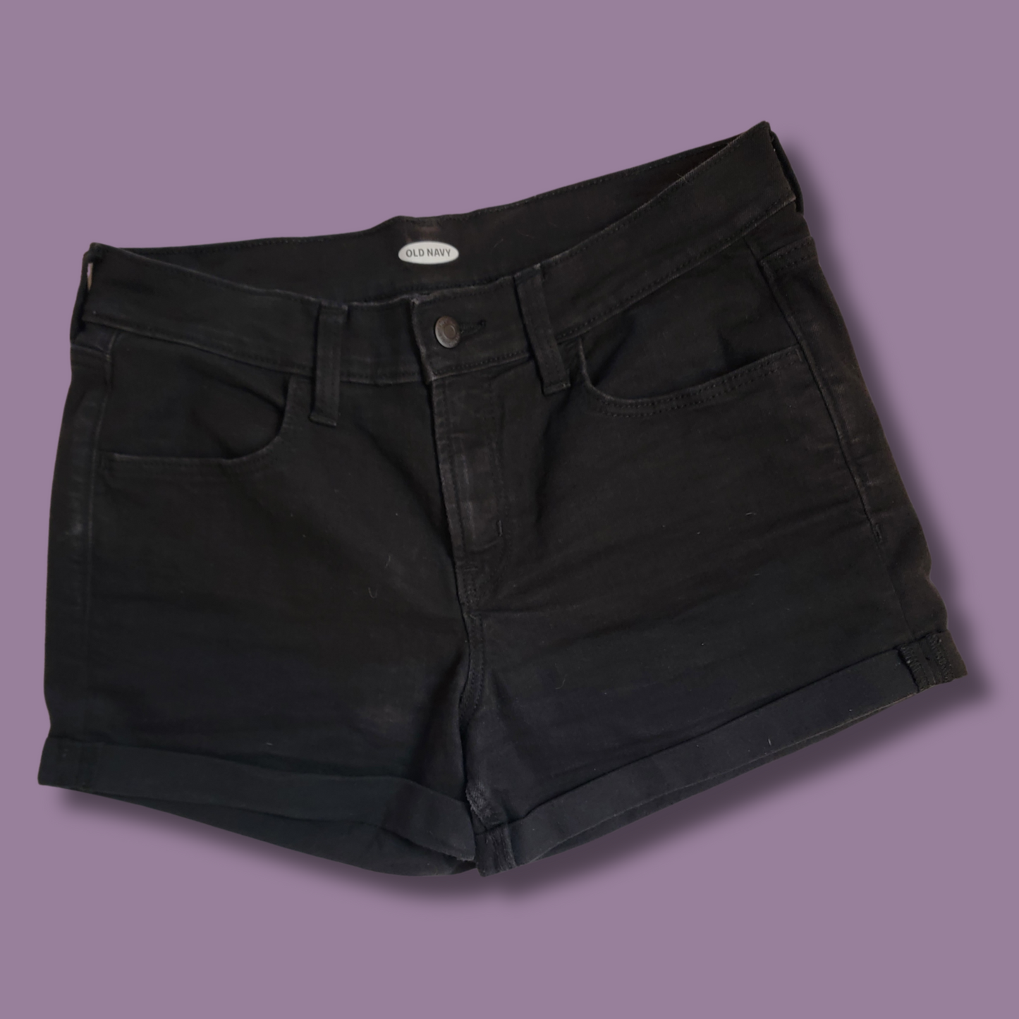 Old Navy, Black Jean Shorts, Size 6