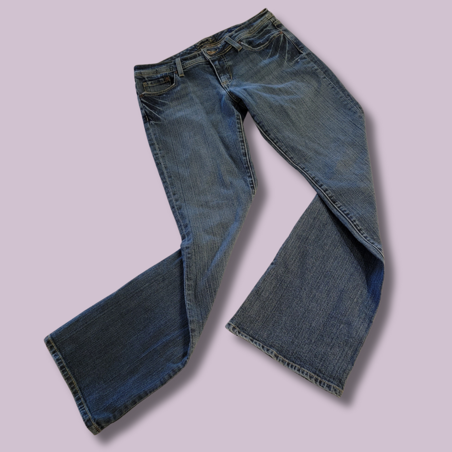 Seven 7, Premium Blue Label Jeans, Gold Stitching, Size 32