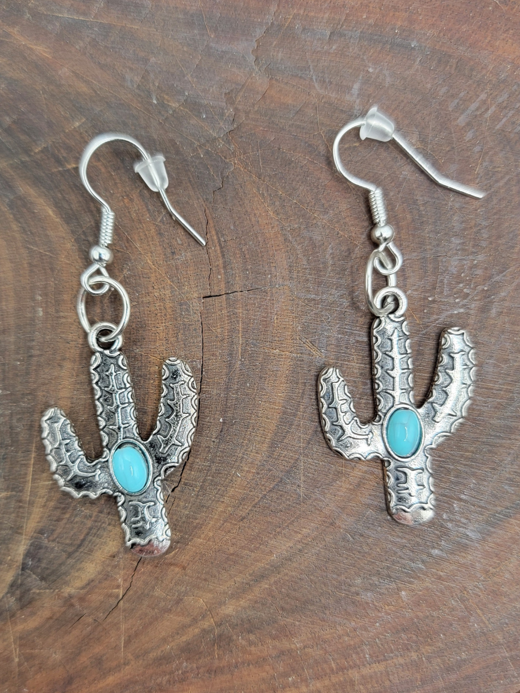π΅ Turquoise Cactus Charm Earrings π΅β¨