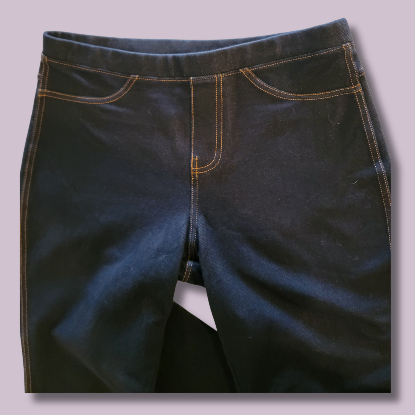 Dark Blue Jeggings Back Pockets, Size M