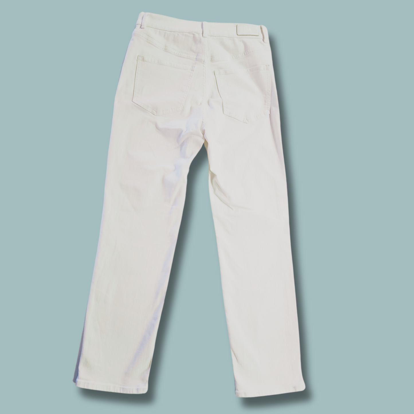Express, White Denim, Slim, Super High-Rise, Size 8R