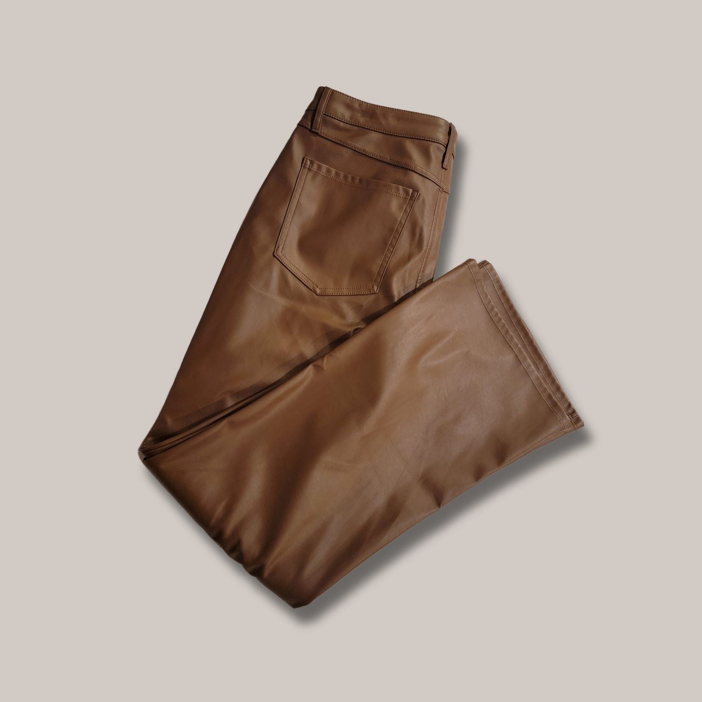 Wild Fable Brown Pleather Pants, Size 8