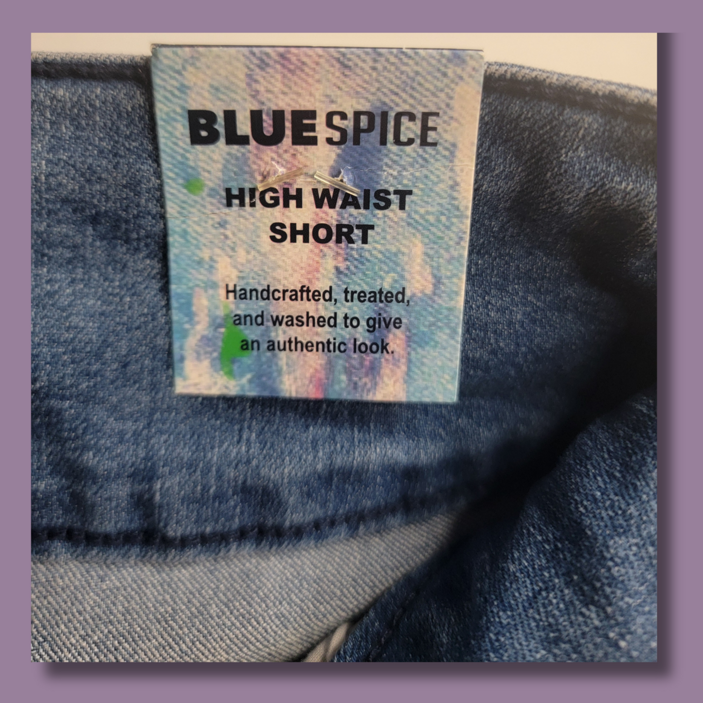 Blue Spice Jean Shorts, 3 Buttons, Size 7