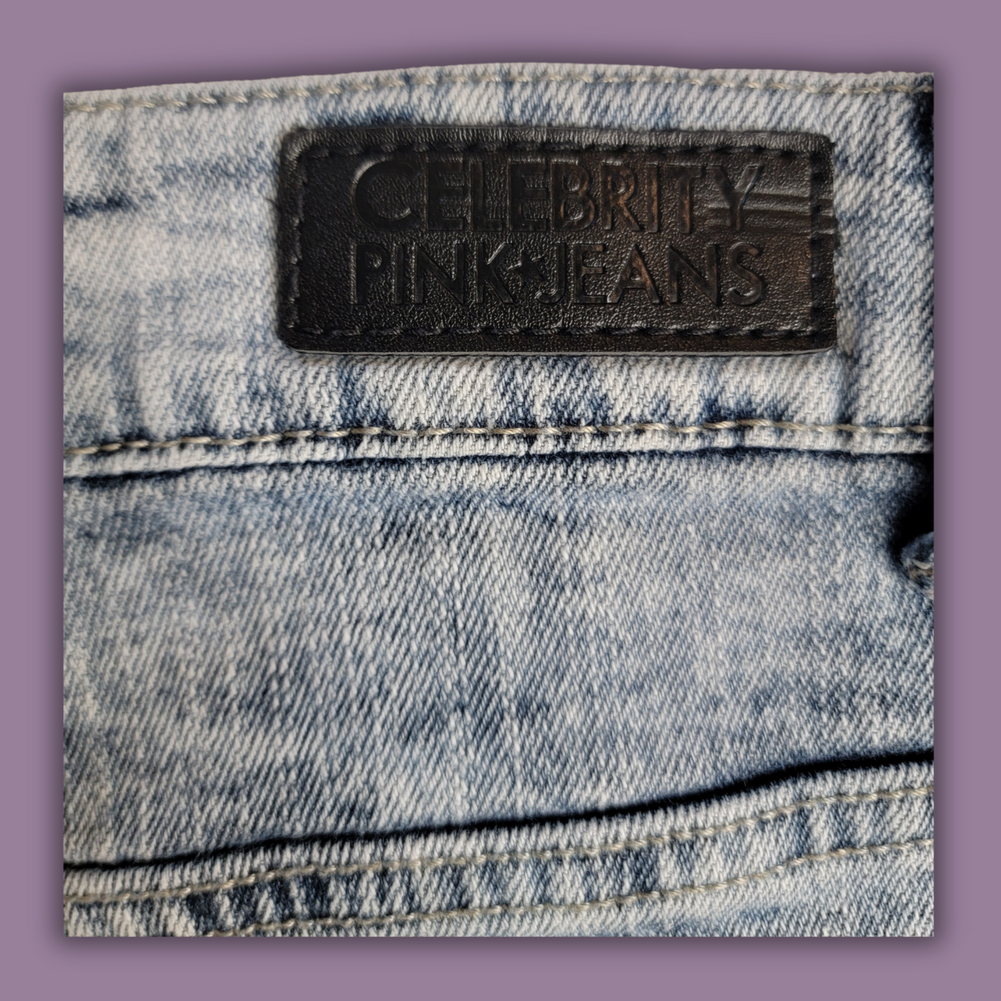 Celebrity Pink Jean Shorts, Aztec Pattern, Frayed Hem, Size 9