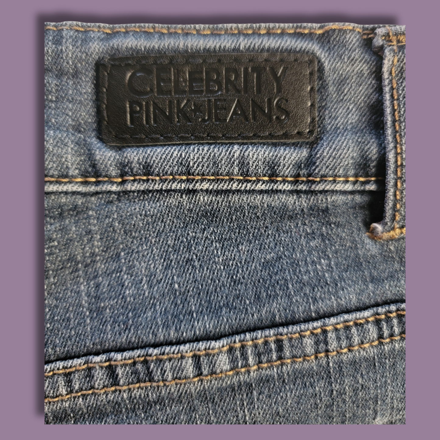 Celebrity Pink Jean Shorts, Dark Blue Wash, Size 9