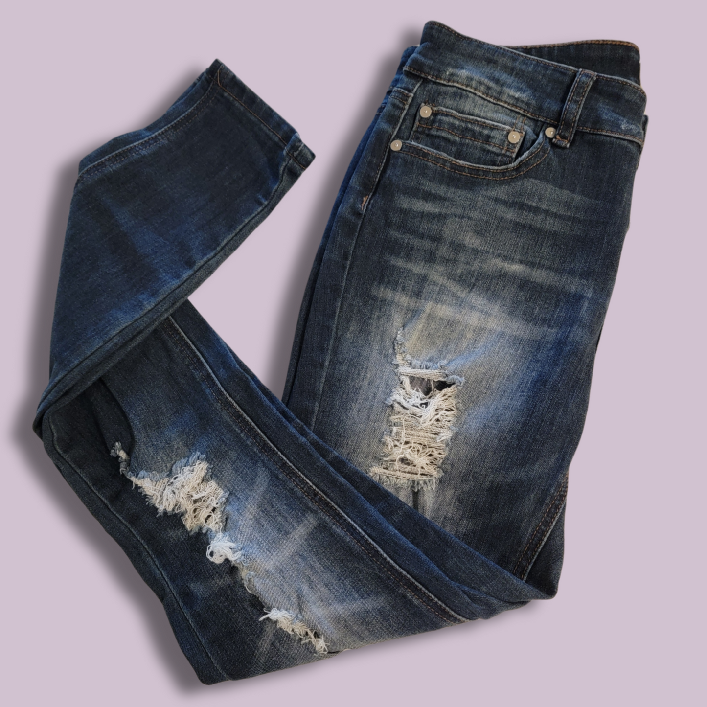 Indigo Rein, Distressed, Skinny Jeans, Size 9
