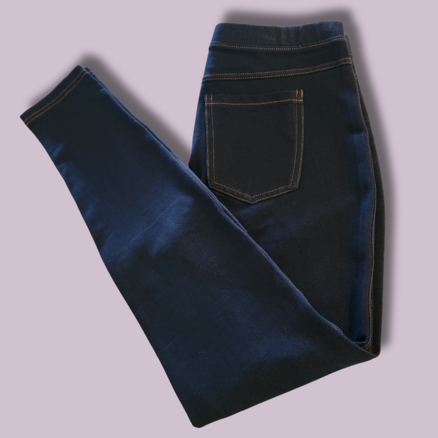 Dark Blue Jeggings Back Pockets, Size M