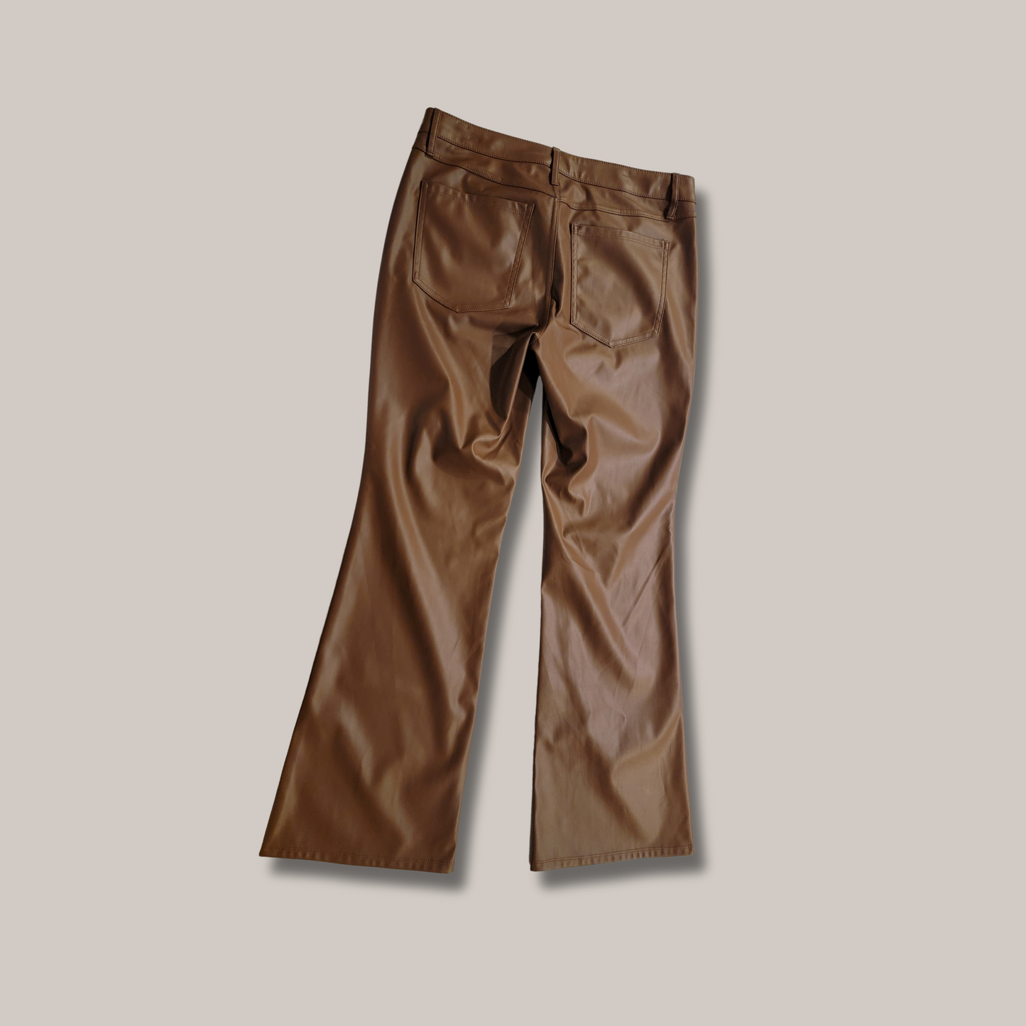 Wild Fable Brown Pleather Pants, Size 8