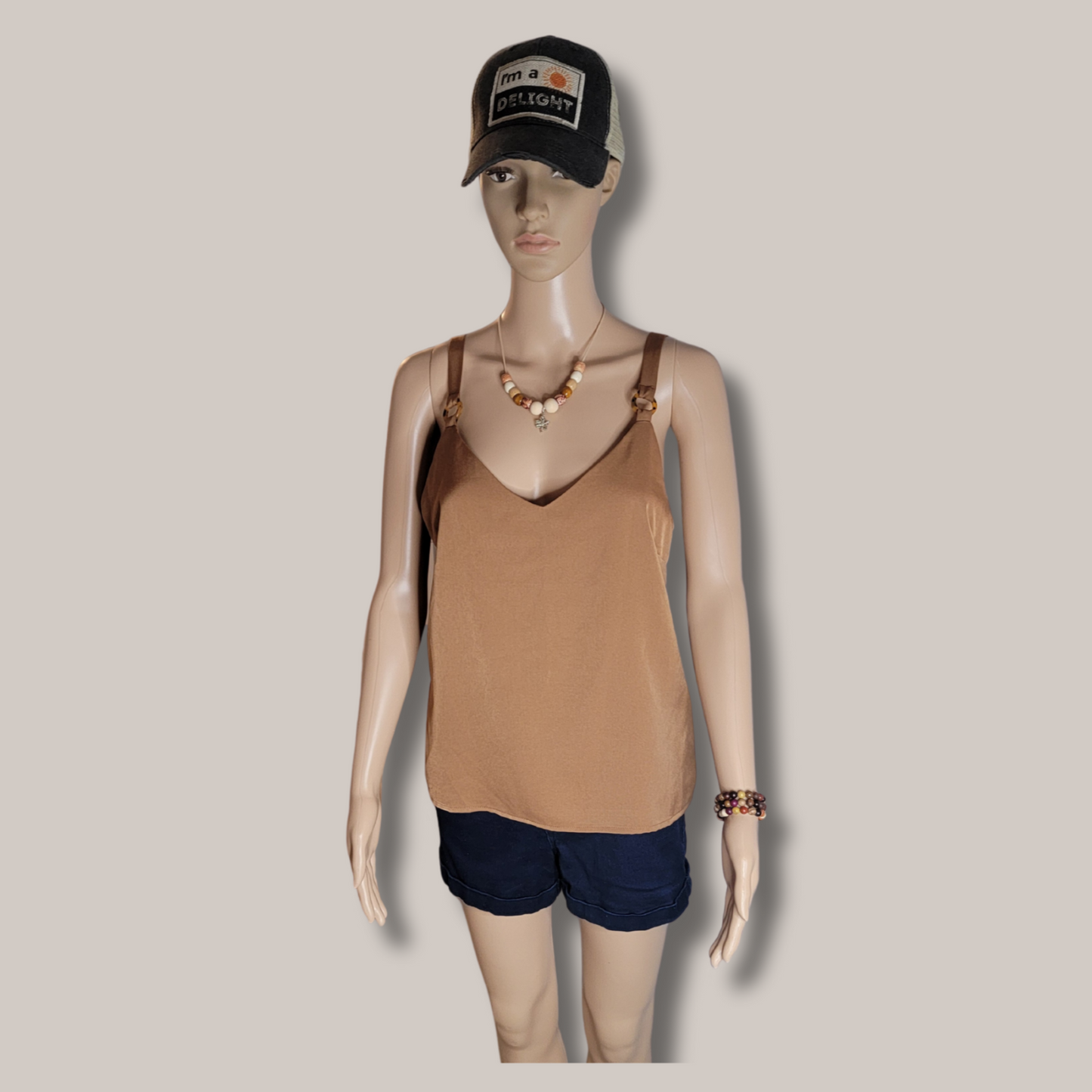 Brown Cami Tank Top Size S