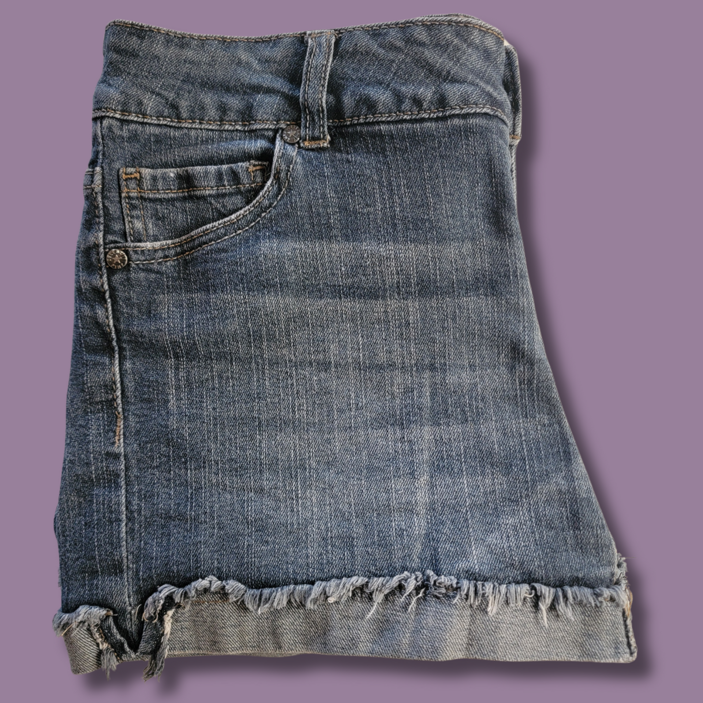 Celebrity Pink Jean Shorts, Dark Blue Wash, Size 9