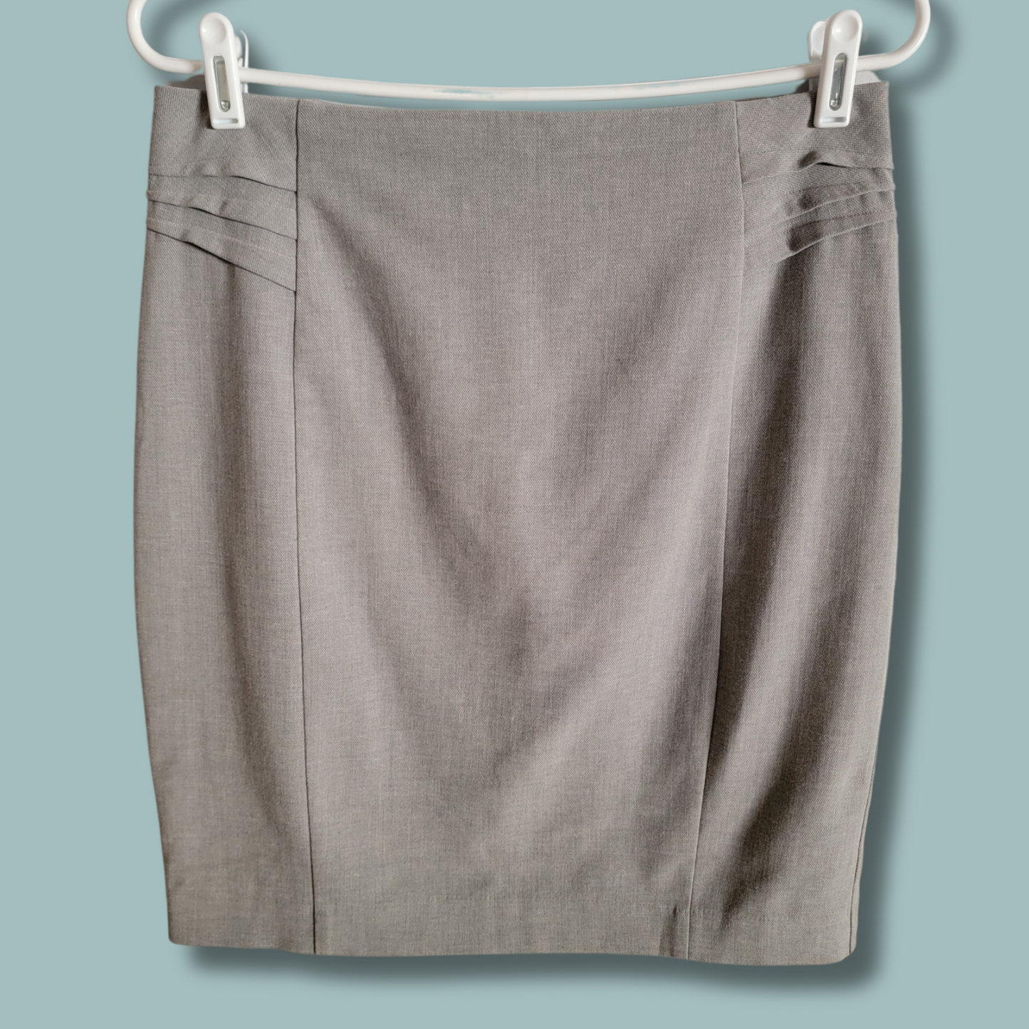 Grey Heather Express Skirt, Light Grey, Size 10