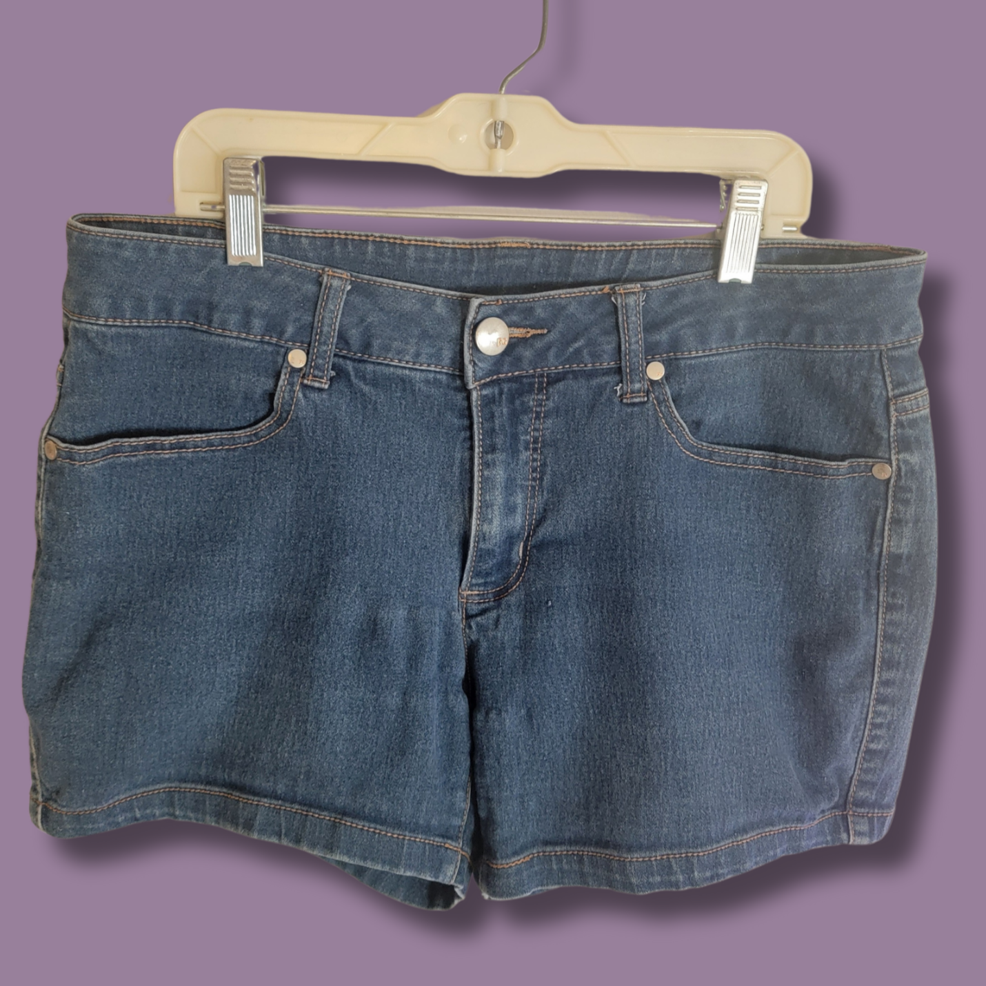 Faded Glory Jean Shorts, Blue, Size 12