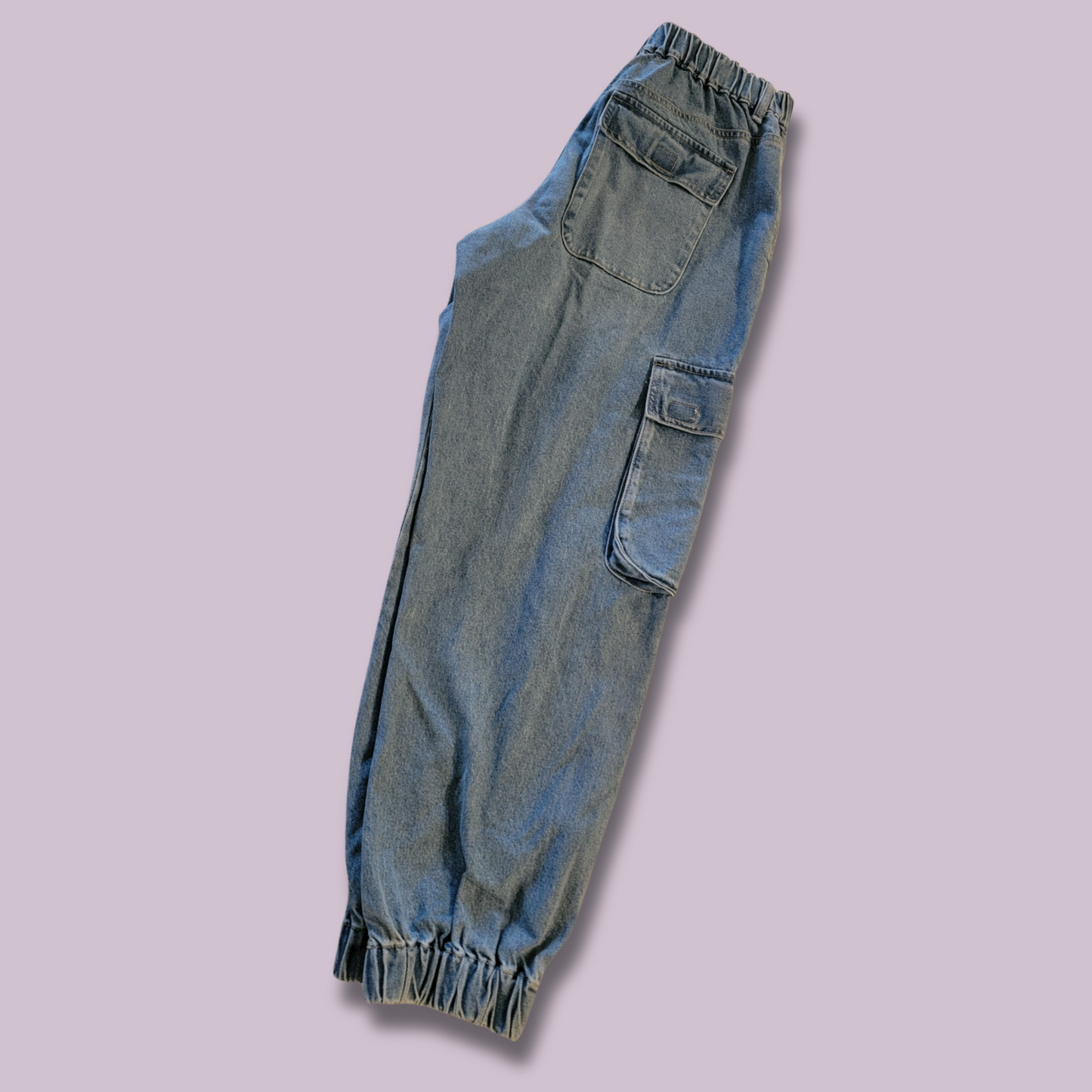 Forever 21 Light Blue Cargo Jeans, Size L