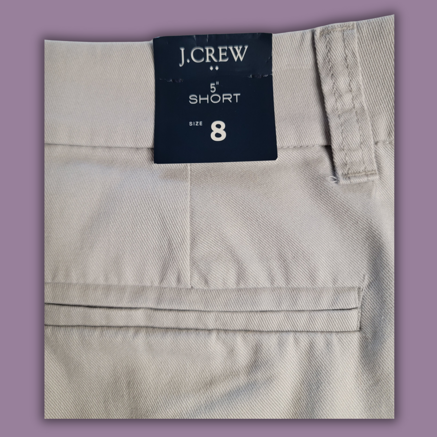 J Crew Chino Shorts, Lt Grey, Size 8