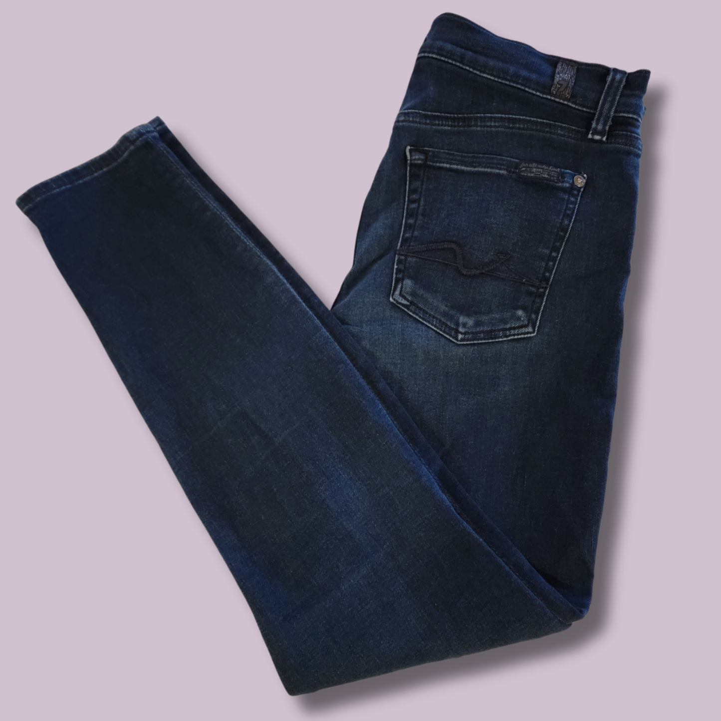 7 for all mankind, Dark Blue Denim, Skinny Jeans, Size 29