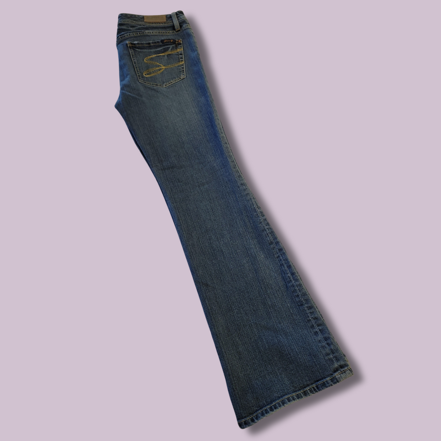 Seven 7, Premium Blue Label Jeans, Gold Stitching, Size 32