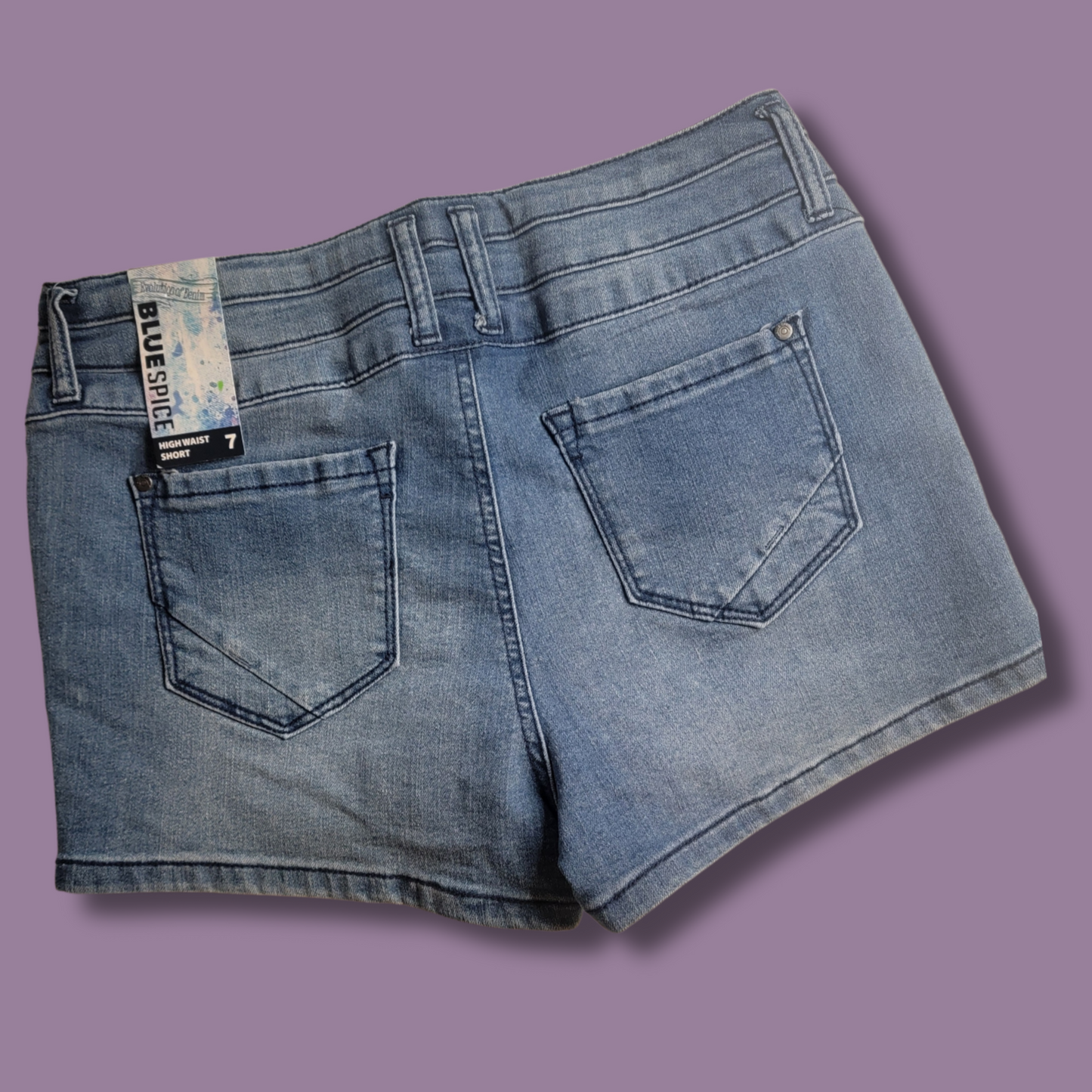 Blue Spice Jean Shorts, 3 Buttons, Size 7