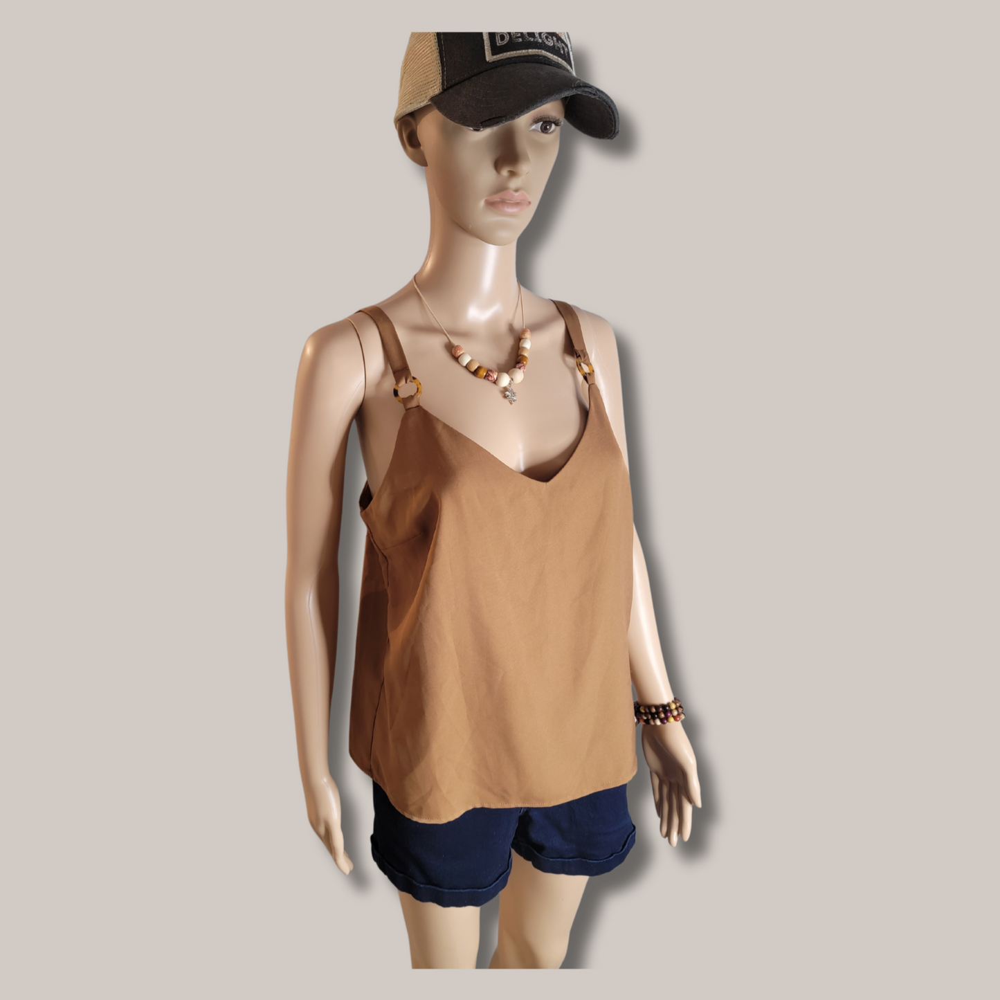 Brown Cami Tank Top Size S