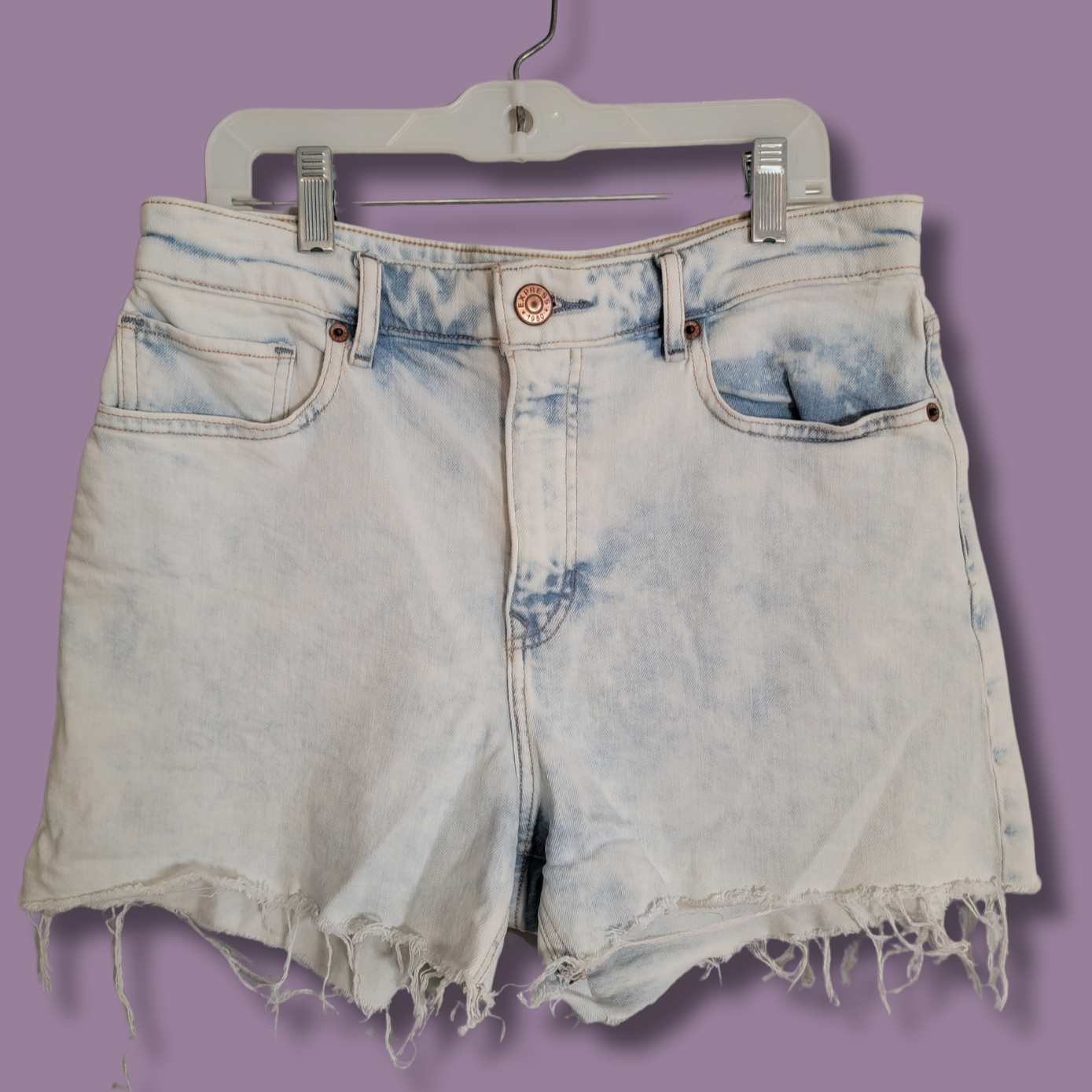 Express, Bleached Jean Shorts, Size 8