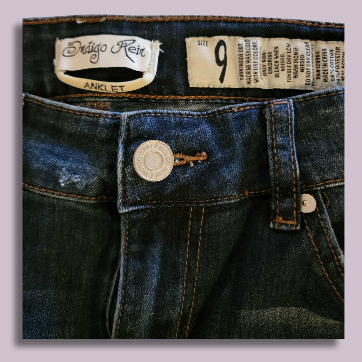 Indigo Rein, Distressed, Skinny Jeans, Size 9