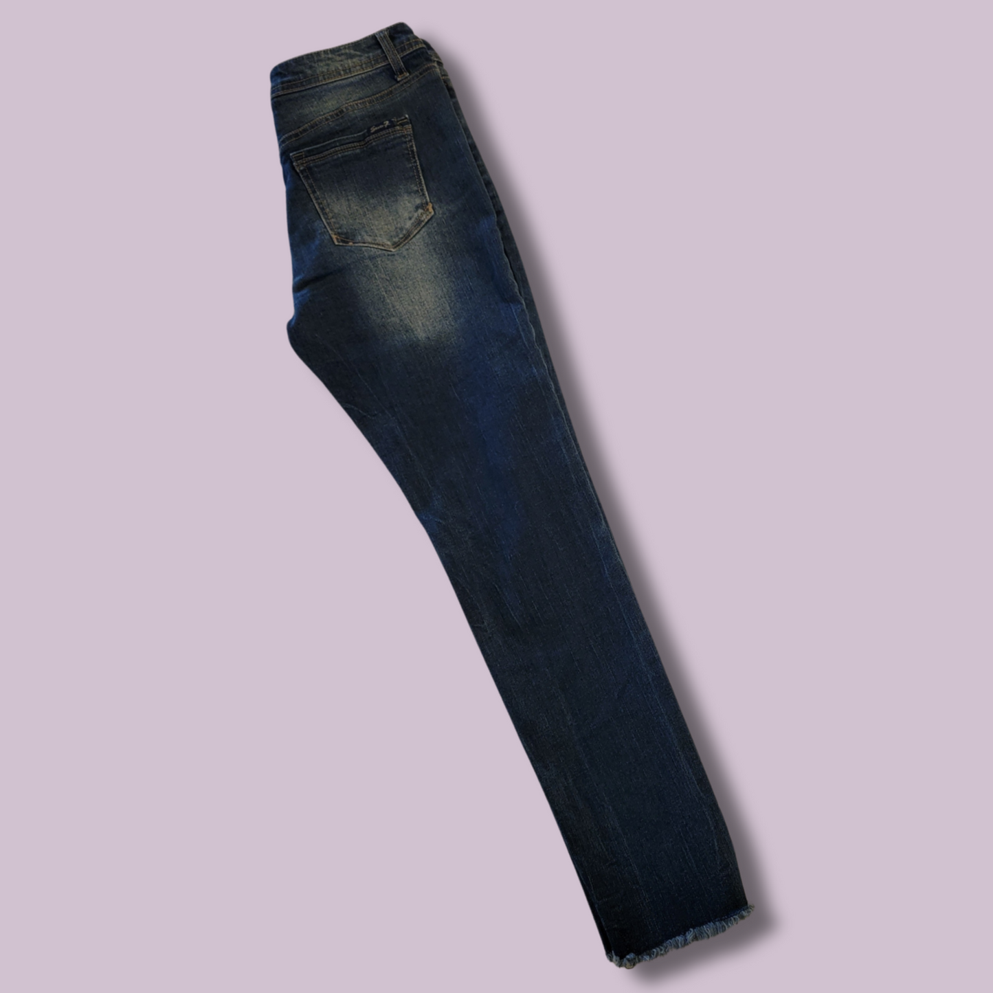 Seven 7, Blue Distressed Skinny Jeans, Size 9