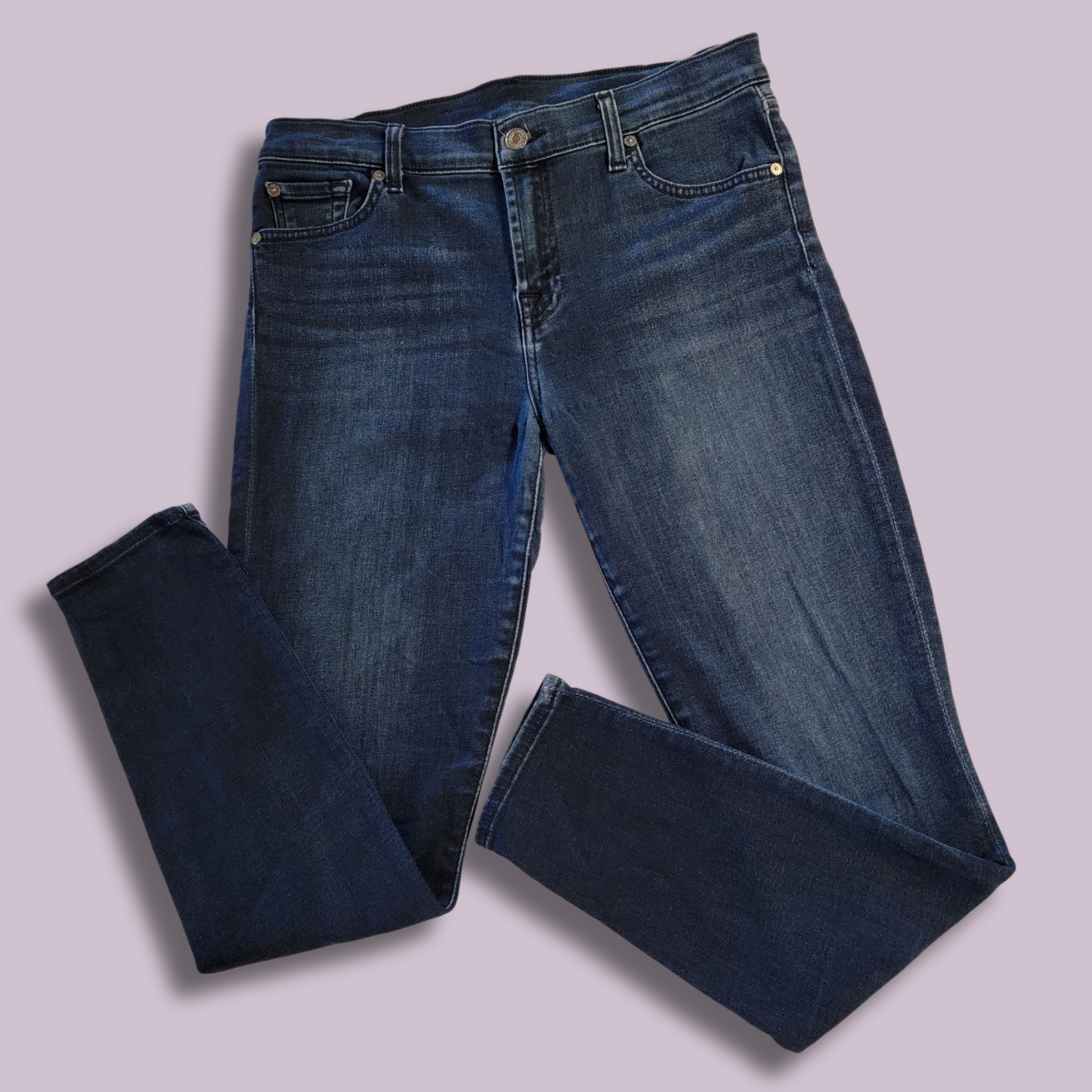 7 for all mankind, Dark Blue Denim, Skinny Jeans, Size 29