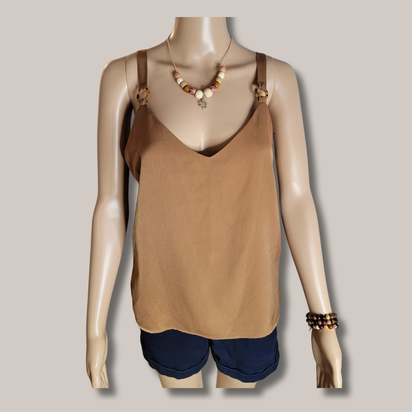 Brown Cami Tank Top Size S