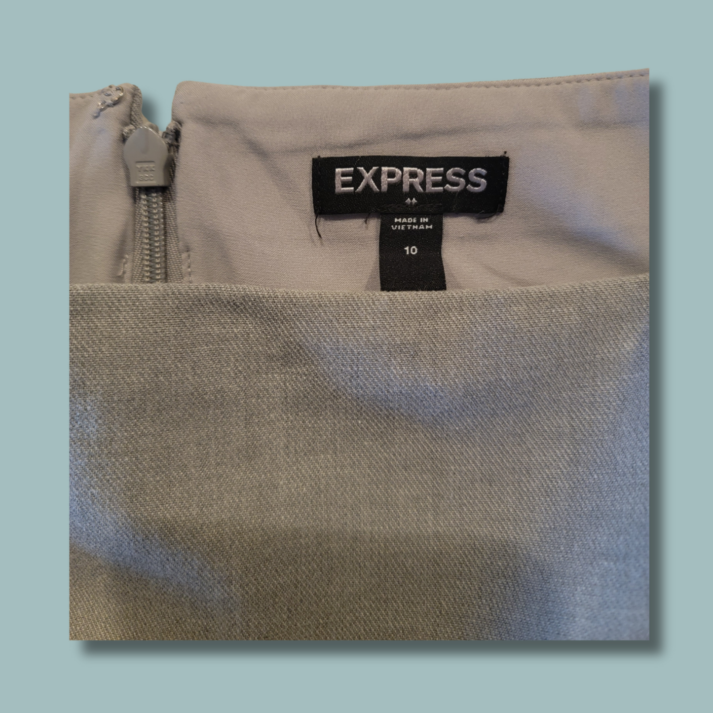 Grey Heather Express Skirt, Light Grey, Size 10