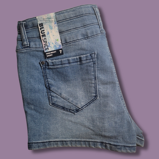 Blue Spice Jean Shorts, 3 Buttons, Size 7