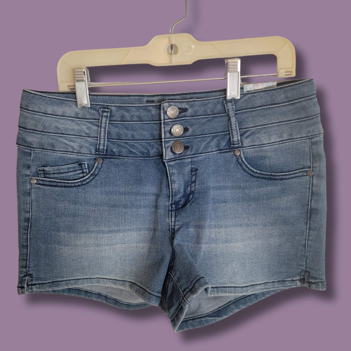 Blue Spice Jean Shorts, 3 Buttons, Size 7